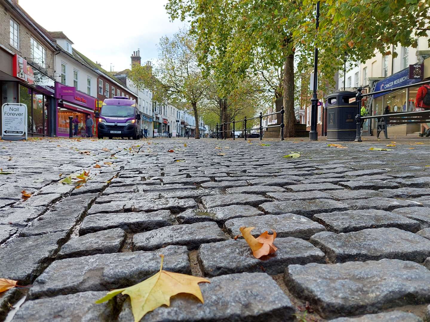 The cobbles in Ashford are set to be replaced with black tarmac
