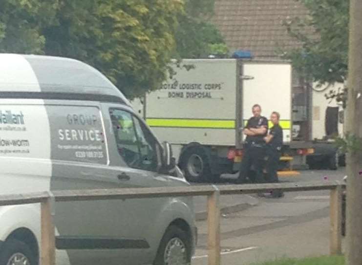 The army bomb disposal unit at the scene