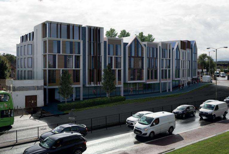 The architect's vision of how the student flats on the St Mary Bredin school site would look