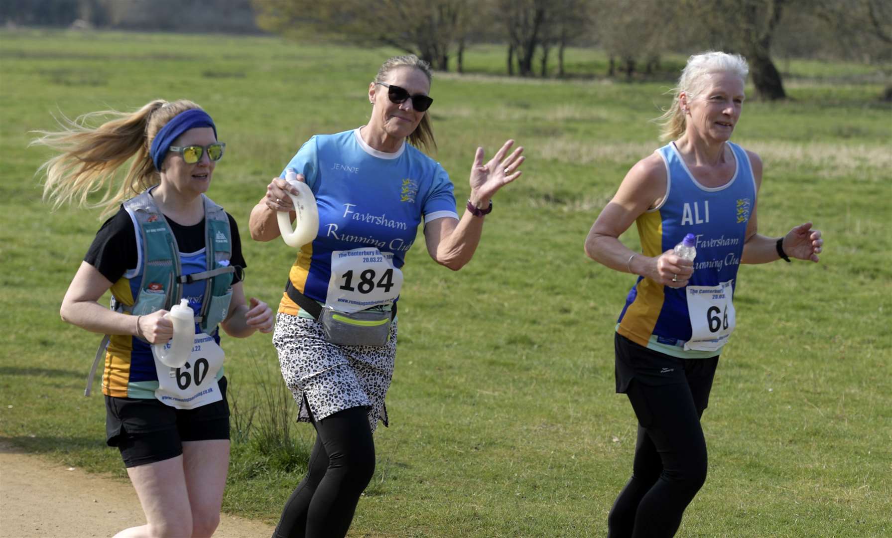 Faversham Running Club trio Sorrell Dowling, Jennie Reading and Ali Dunt. Picture: Barry Goodwin
