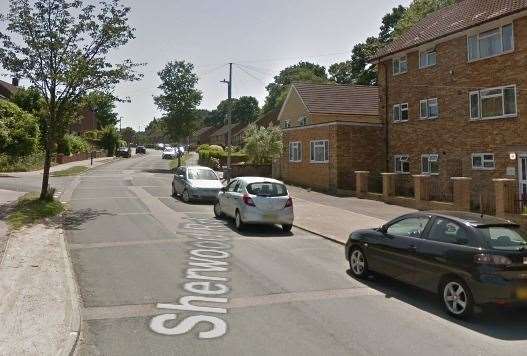 A car was damaged by a fire in Sherwood Road, Tunbridge Wells Picture: Google street view