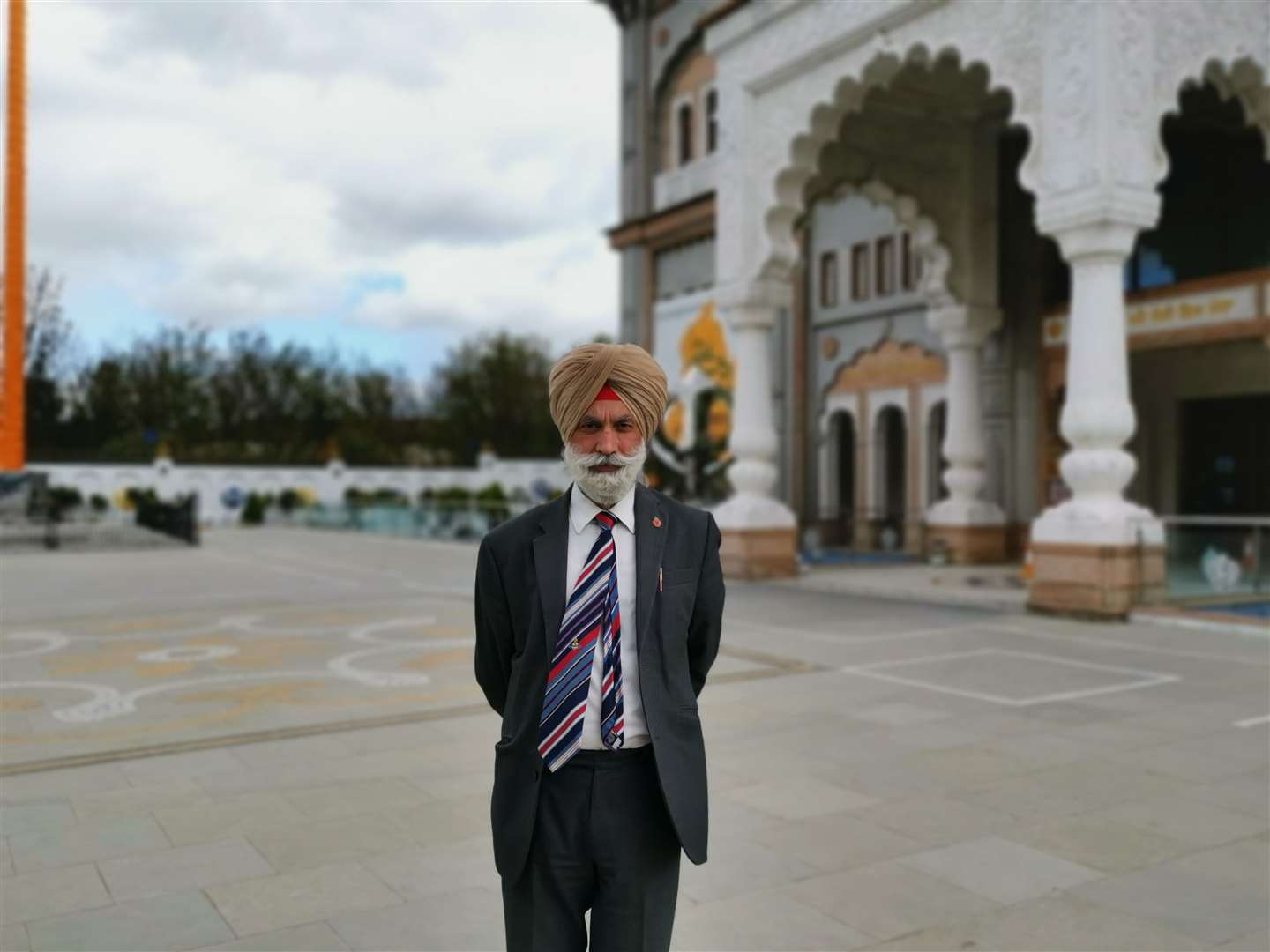 Nanak Singh, vice president of the gurdwara, is scared for his mum's health