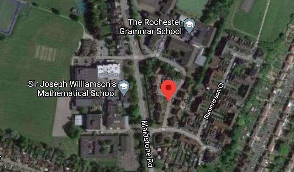 The road is in between both schools. Picture: Google Maps