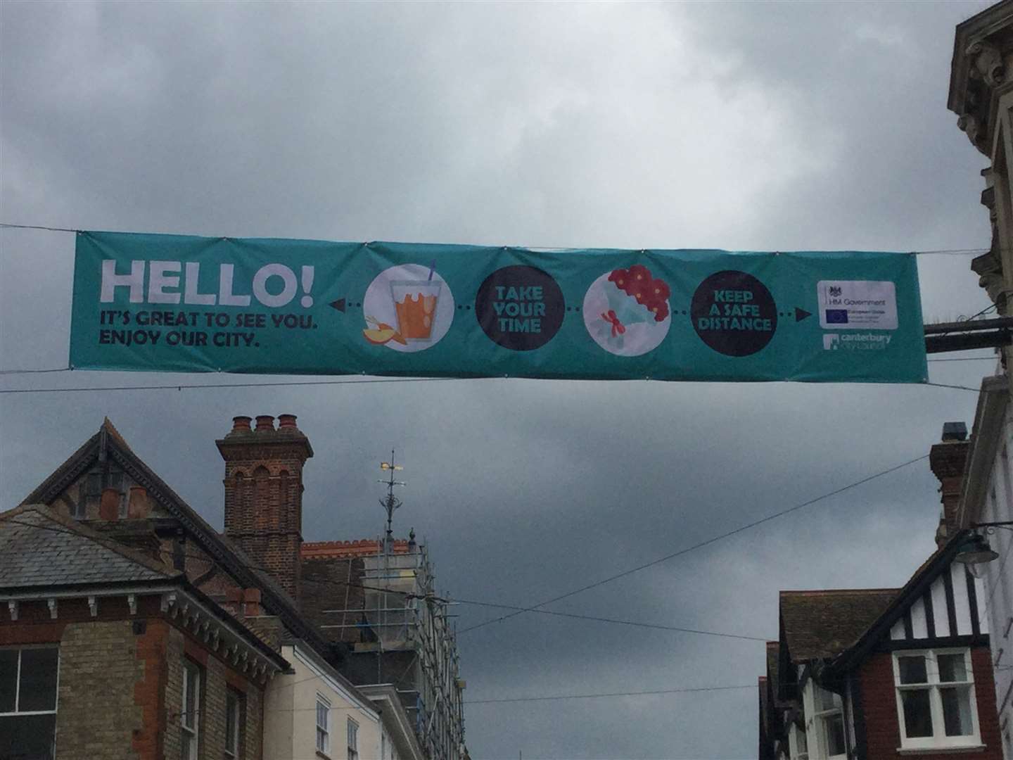 A banner in Canterbury high street. Picture: Canterbury City Council