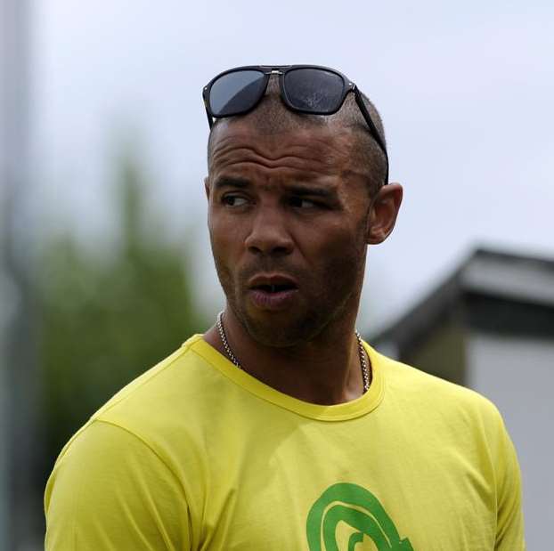 Deon Burton watches Gillingham take on Faversham Picture: Barry Goodwin