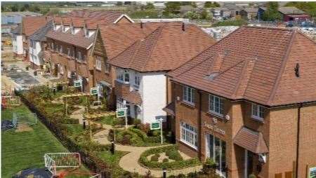 The application is part of a major 383 home development, pictured, in Sittingbourne