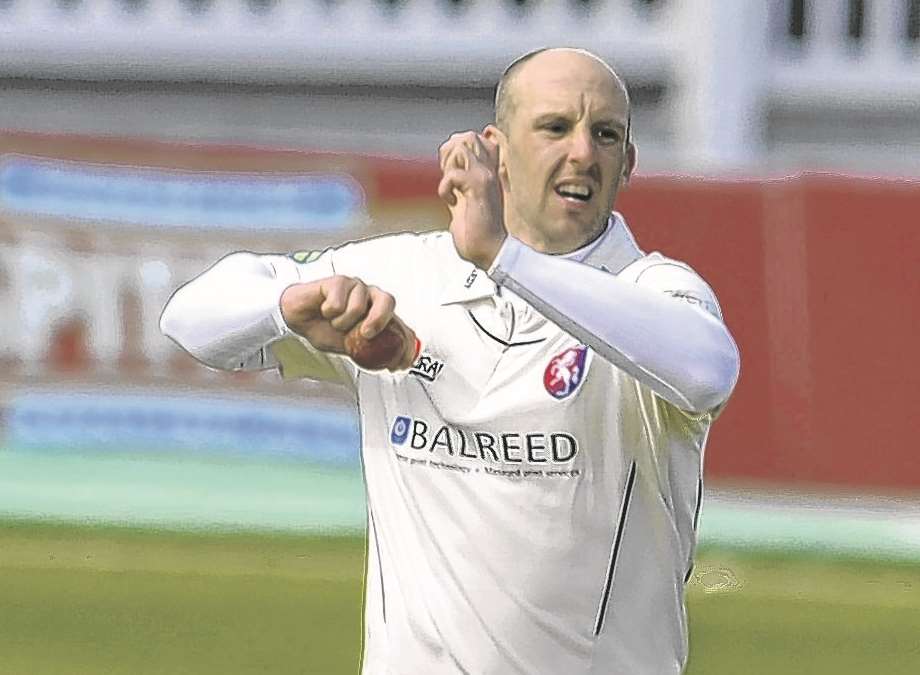 Kent spinner James Tredwell Picture: Barry Goodwin