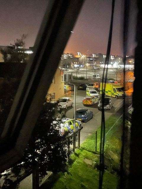 Police were seen outside Gravesham Court, Gravesend, this morning. Picture: Viktória Szalai