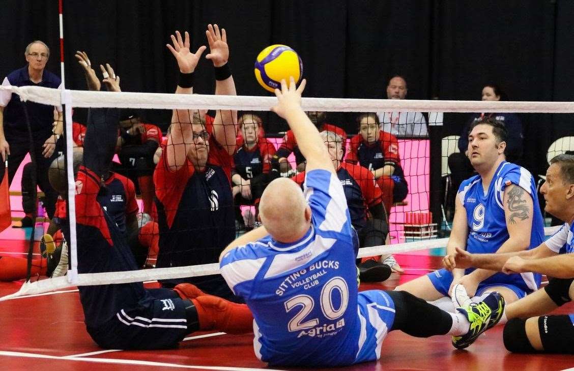 Sitting volleyball action Picture: British Volleyball