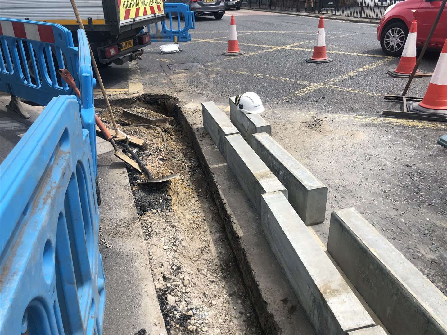The bell bollard has been removed