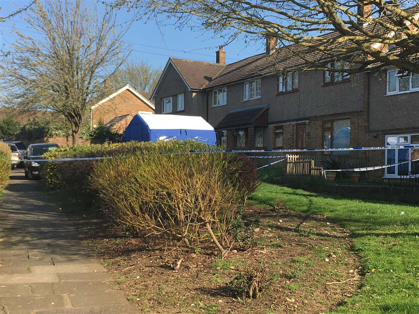 The house in Warren Wood Road was cordoned off by police