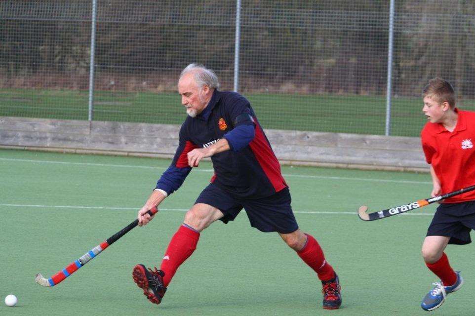 Harry Pickering, who collapsed on the pitch, in action playing hockey