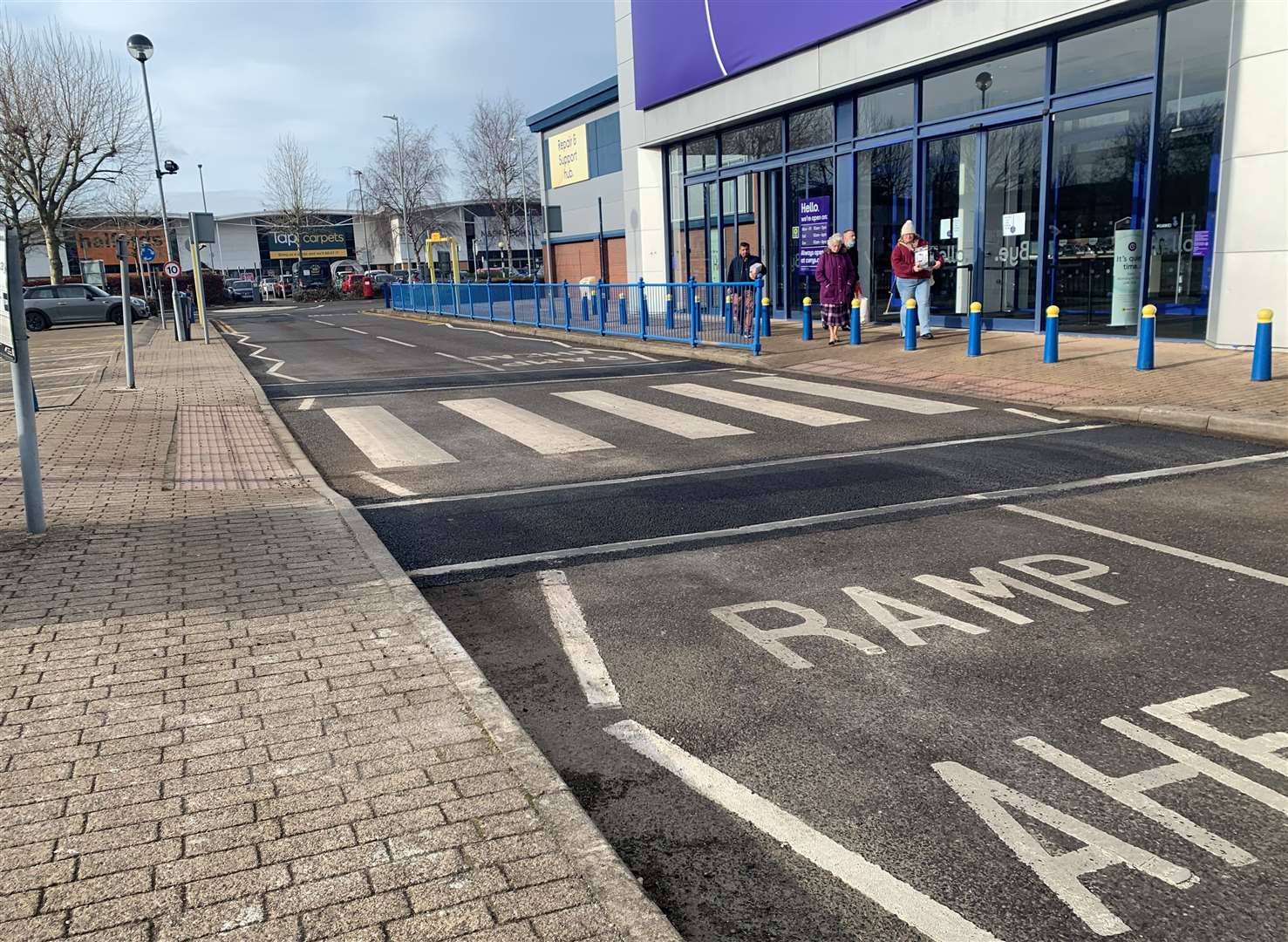 The Canterbury Retail Park speed ramps were lowered on Friday