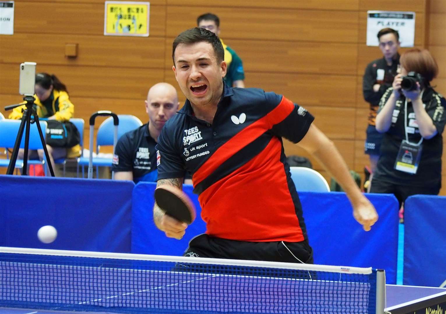 Will Bayley in action at the Japan Open in August Picture: ITTF