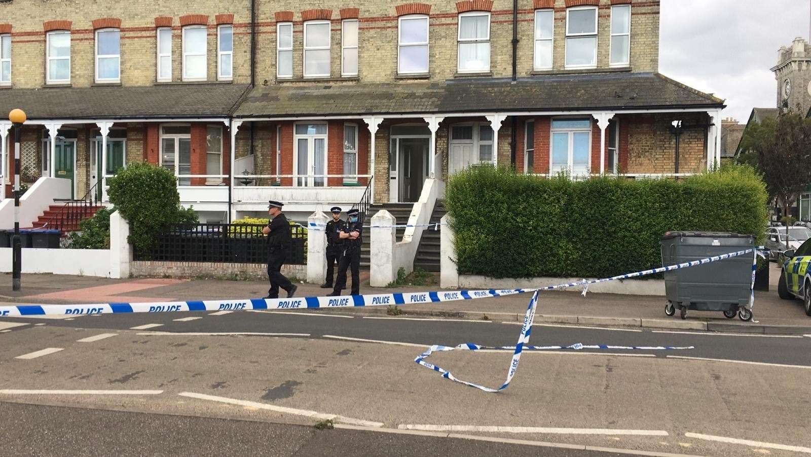 Police have taped off the area. Picture: Joe Coshan