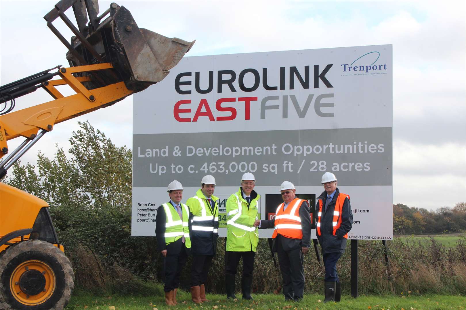 Eurolink East Five is launched by Tim Clement of Jones Lang Lasalle, Jonathan Rogers of Harrisons Chartered Surveyors, Trenport Investments estates director Richard Hall, Swale Borough Council leader Cllr Andrew Bowles and cabinet member for regeneration Cllr Mike Cosgrove