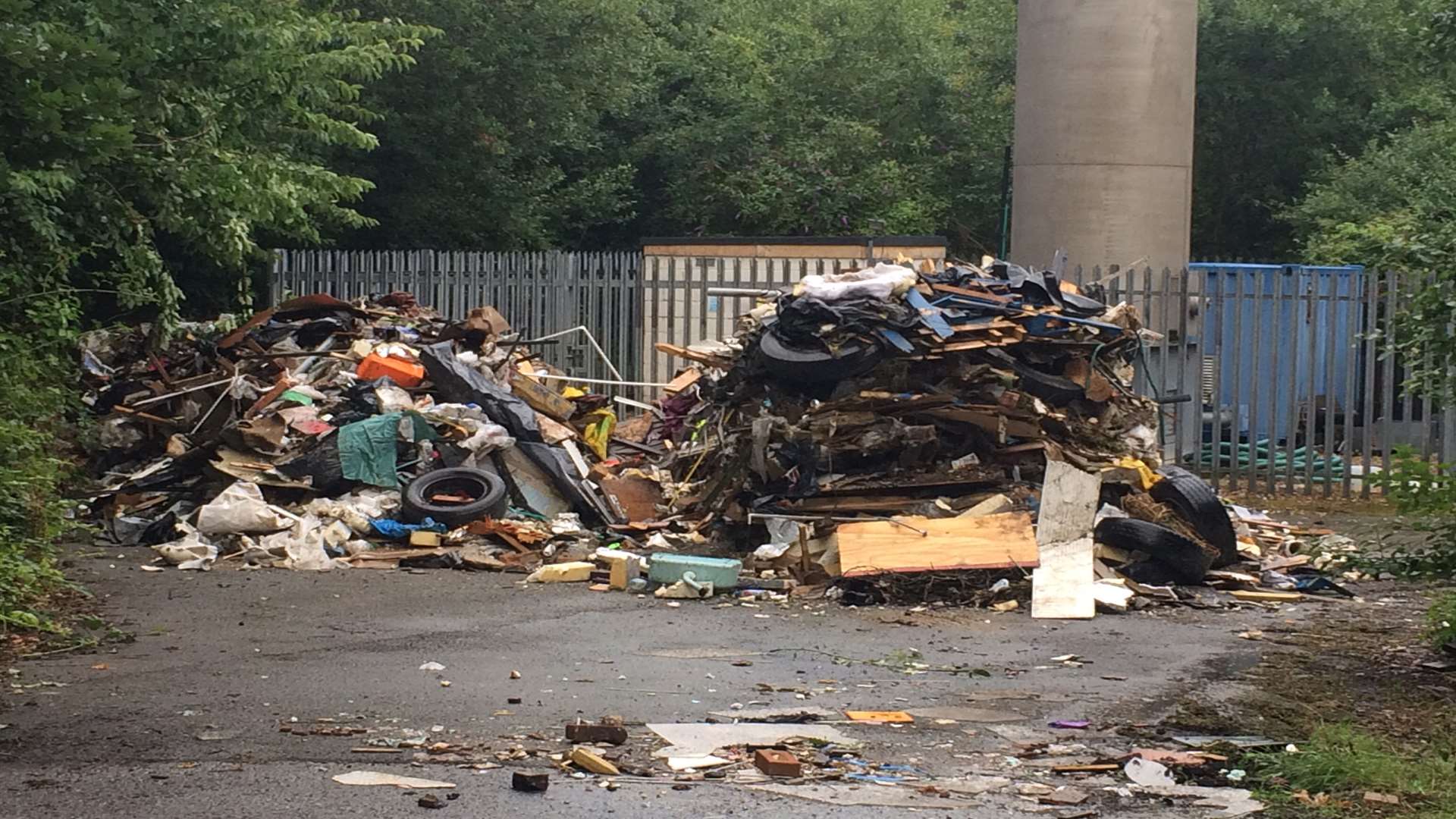 The mountains of rubbish dumped off Brishing Lane