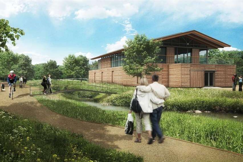 A CGI of the sports hub in the proposed development for Herne Bay Golf Club by Quinn Estates
