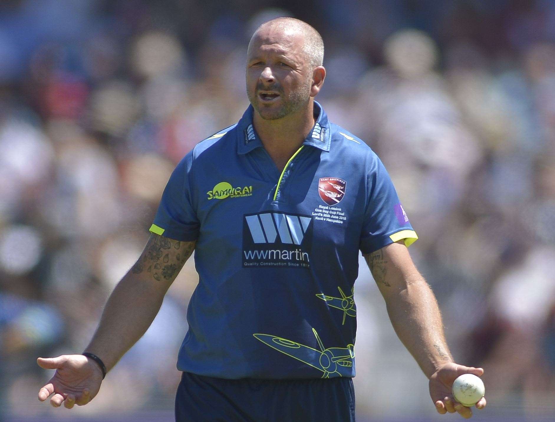 Darren Stevens during the 2018 Royal London One-Day Cup final against Hampshire. Picture Ady Kerry