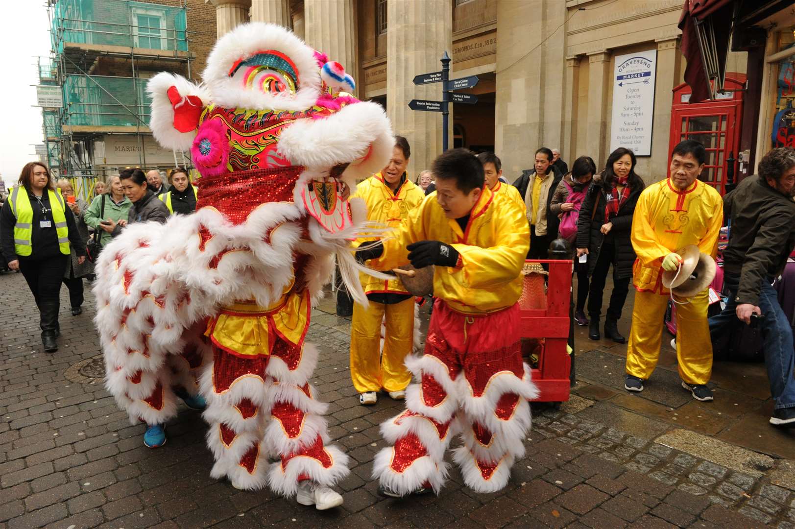 The Chinese New Year procession continues up Gravesend High Street
