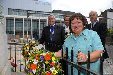 Wreath laying for Christopher Marlowe