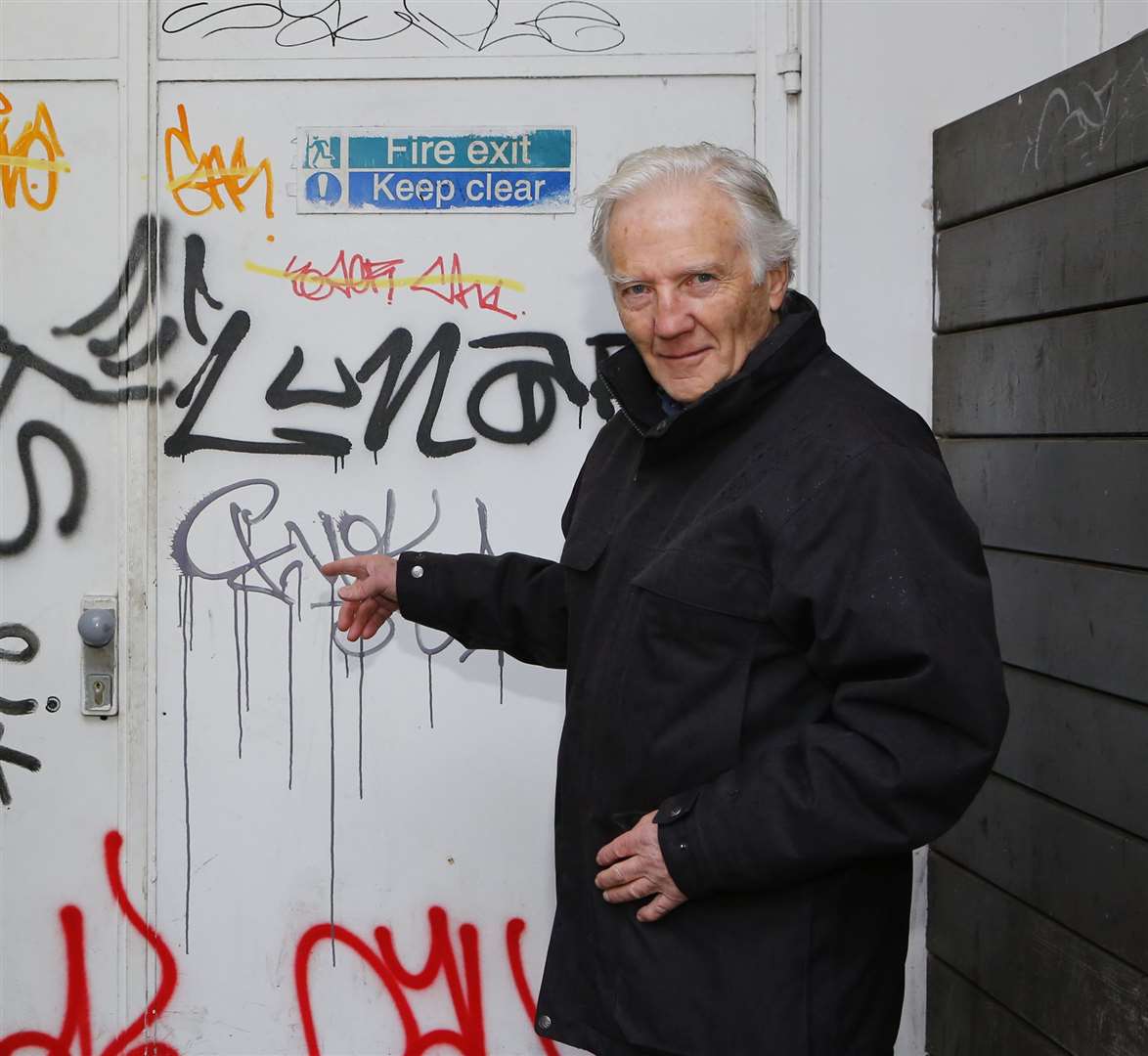 Cllr Michael Dixey has concerns about graffiti in Canterbury. Picture: Andy Jones