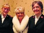 Gloria Hunniford with Major Kathryn Blowers, commanding officer of Margate Salvation Army (left) and Ruth Kilian who organised the 47th annual charity