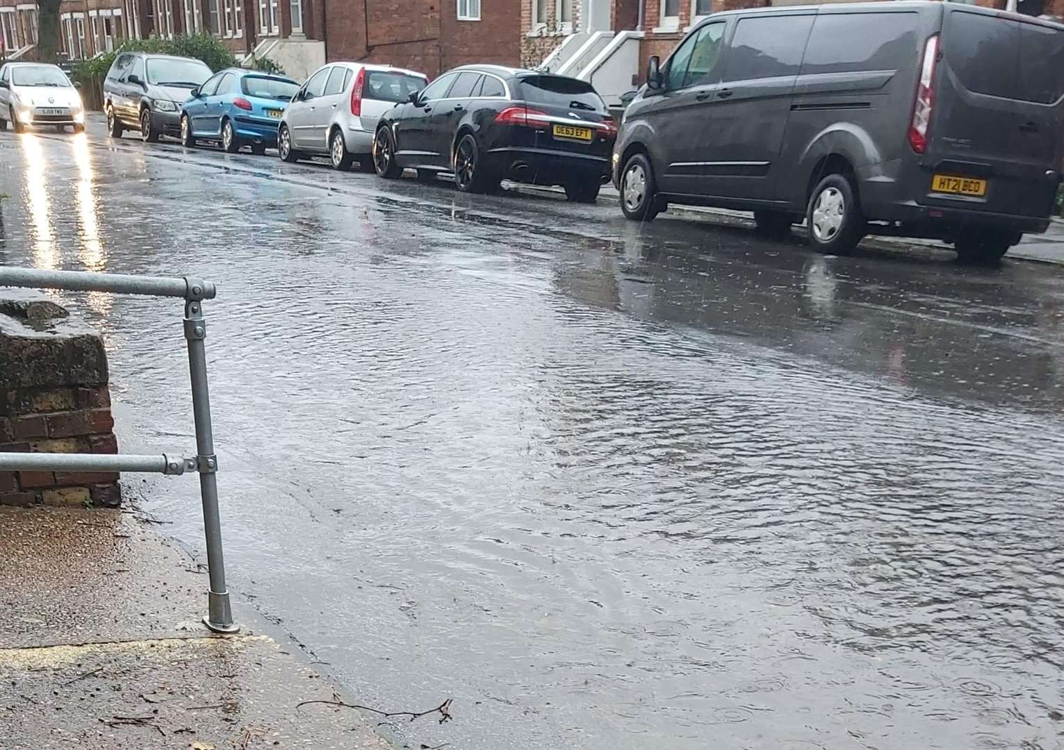 Roads were described "like rivers" in Folkestone. Picture: Katie Paine from November 3