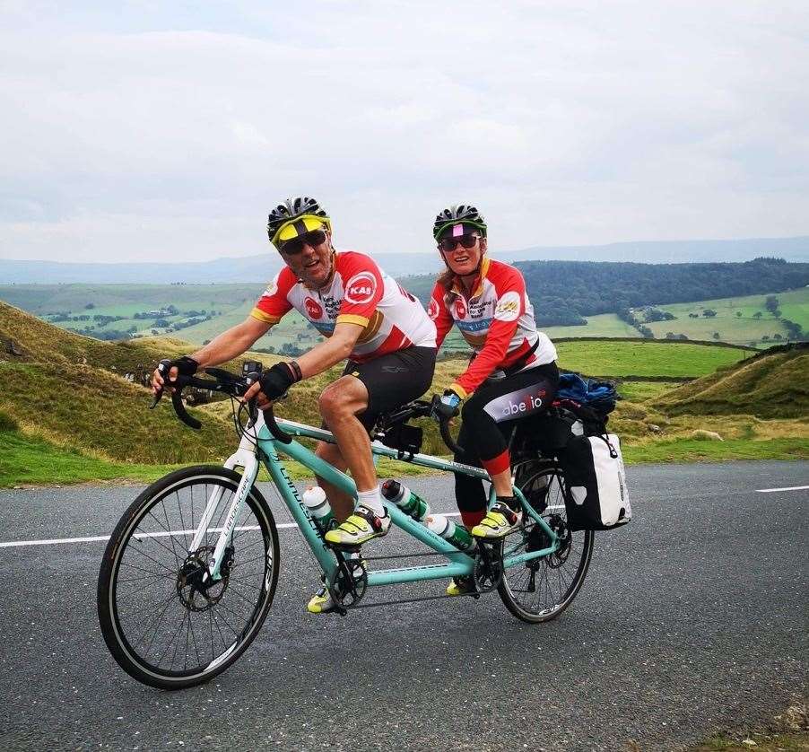 Kate and John on their 21-day cycle ride