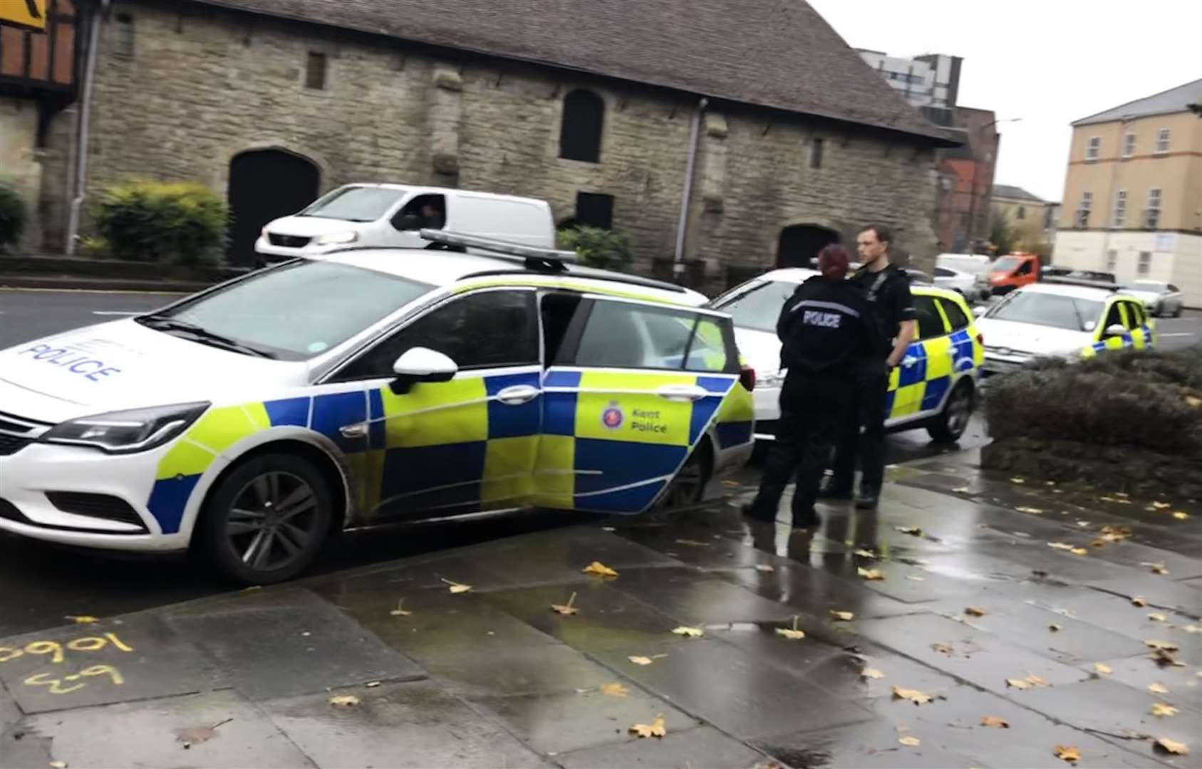 Police cars were seen outside Archbishop's Palace