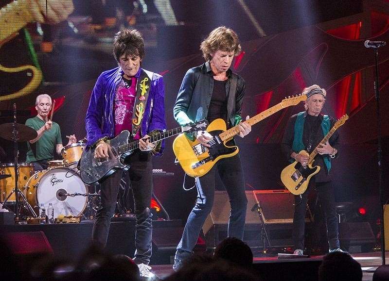Rolling Stones - with Keith Richards far right. Picture: Jim Pietryga