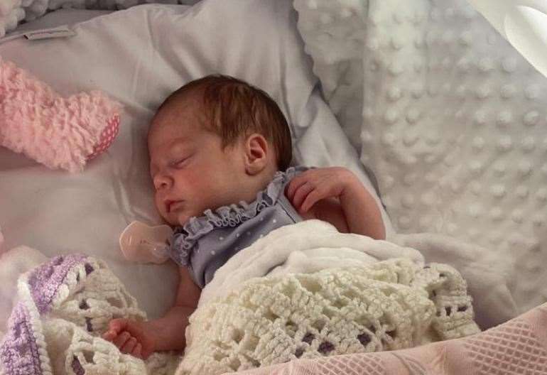 Olive was only two months old when she went into cardiac arrest. Picture: Rachel Devall