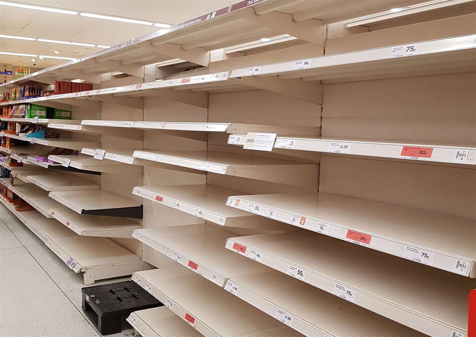 Empty shelves are becoming a sign of the supply chain crisis