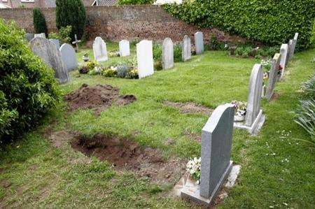 Graves dug up