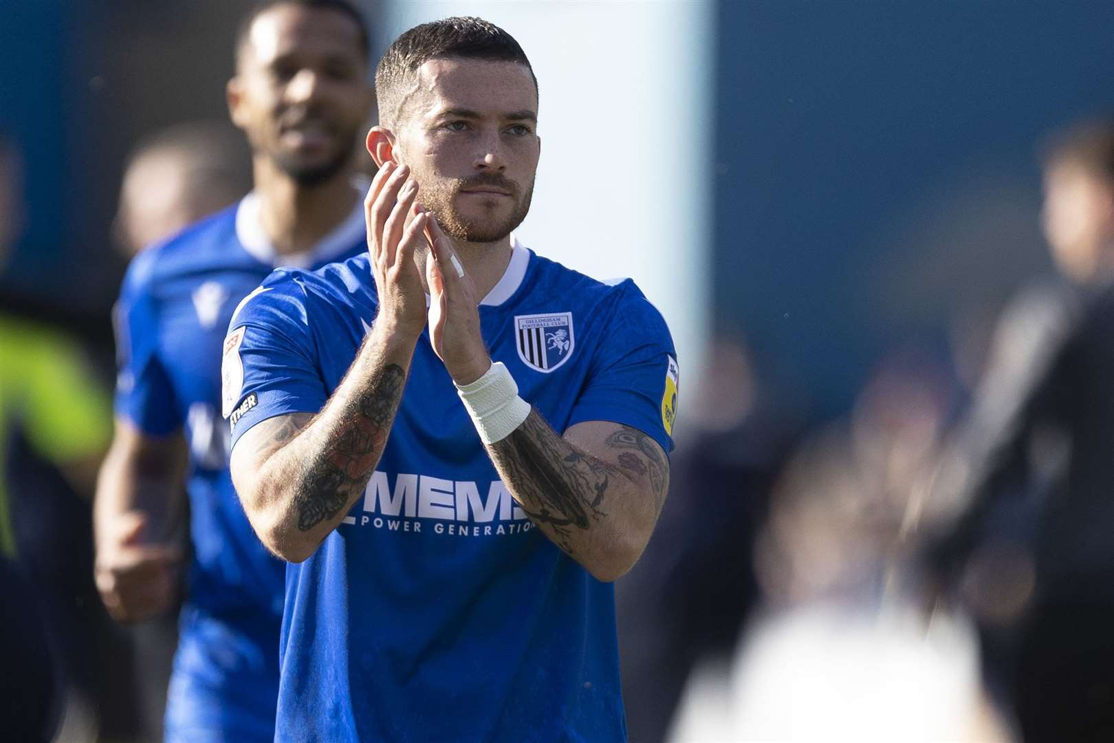 Defender Lewis Page made his first Gillingham appearances on Friday as a late substitute