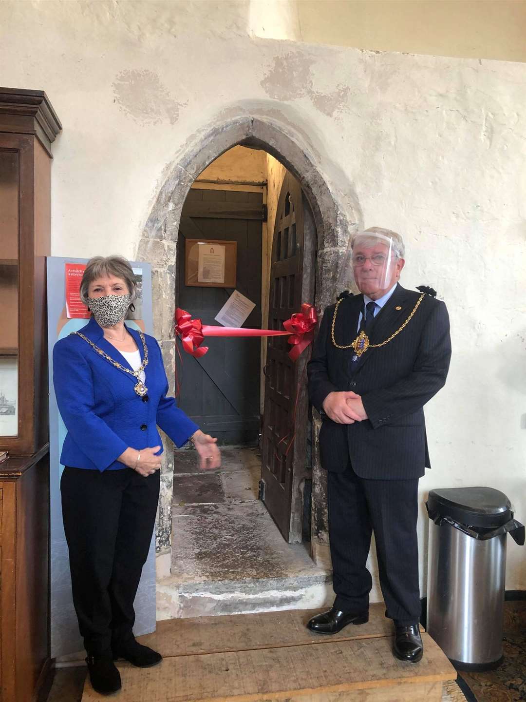 The mayor of Sandwich Cllr Paul Graeme with mayoress wife Sue re-opening the attraction