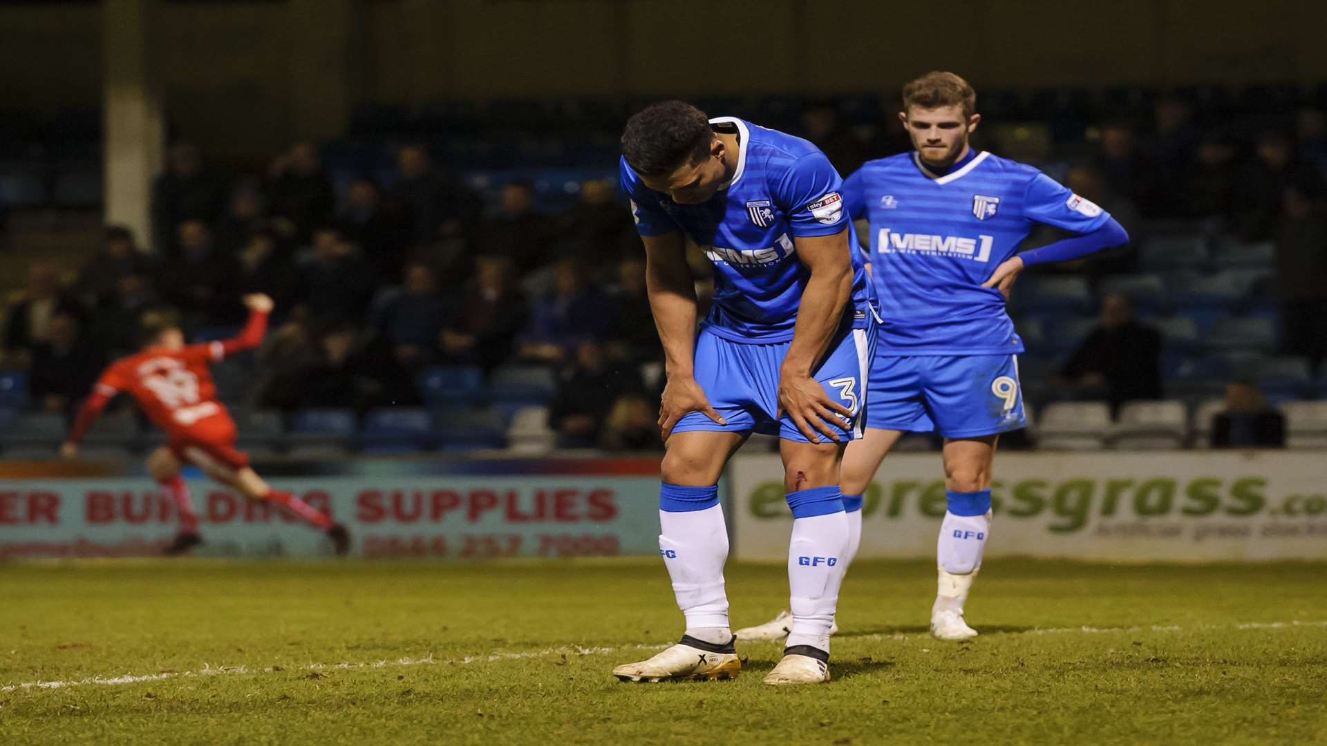 Gillingham react to Chesterfield's equaliser Picture: Andy Payton