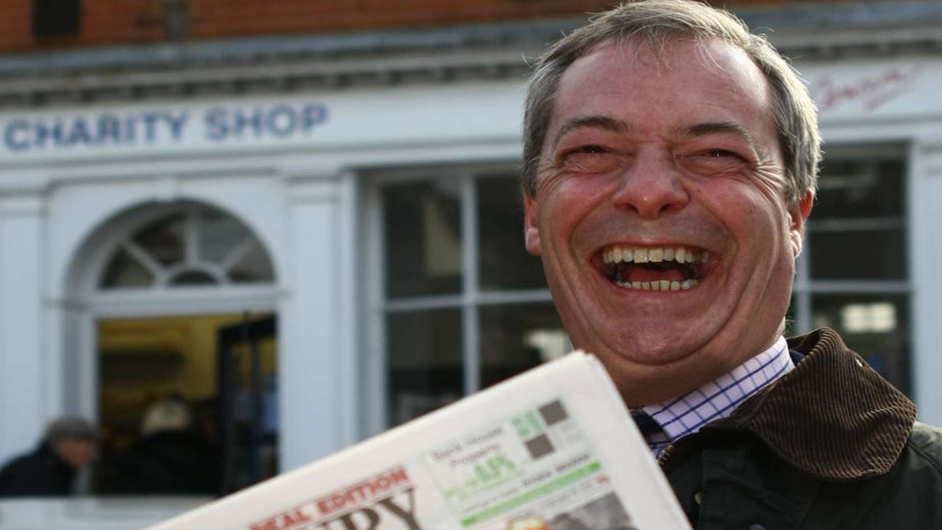 Nigel Farage campaigning in Sandwich