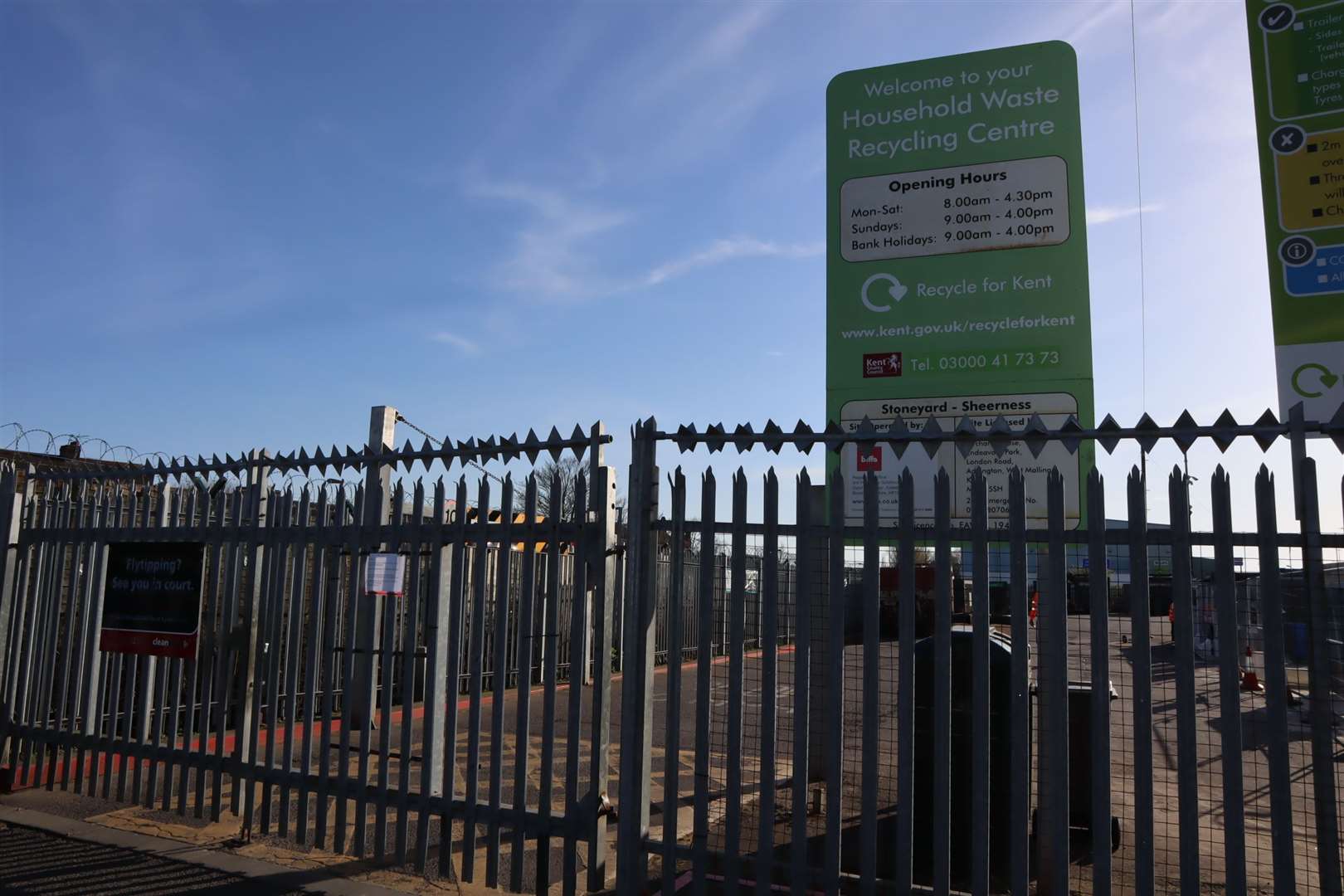 Gates closed at KCC's tip at Sheerness because of coronavirus