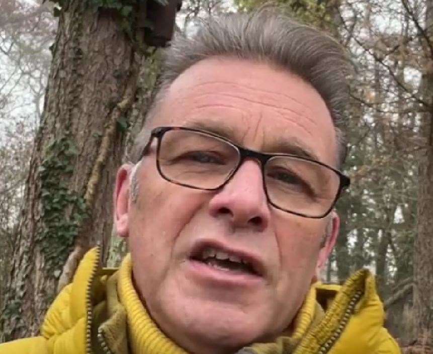 TV presenter Chris Packham is calling for the clear-up of Hoad’s Wood, near Ashford, following illegal dumping