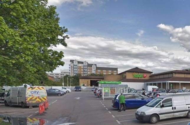A woman was mugged while waiting for a bus outside Asda in Gravesend. Picture: Google