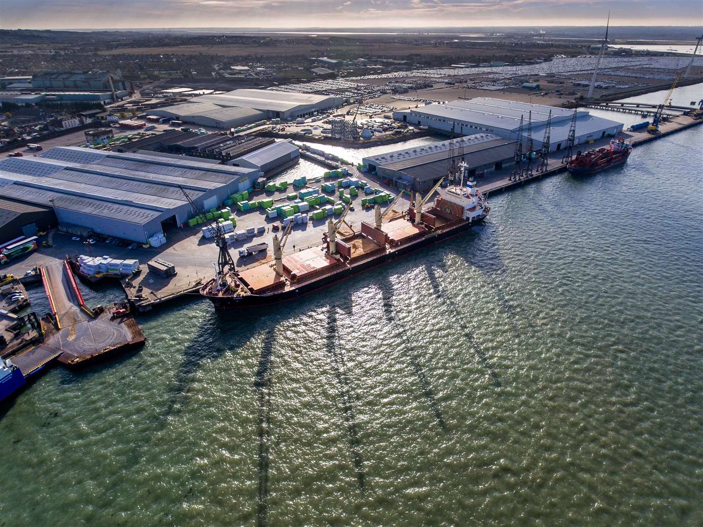 Aerial view of Sheerness Docks. Picture: Peel Ports