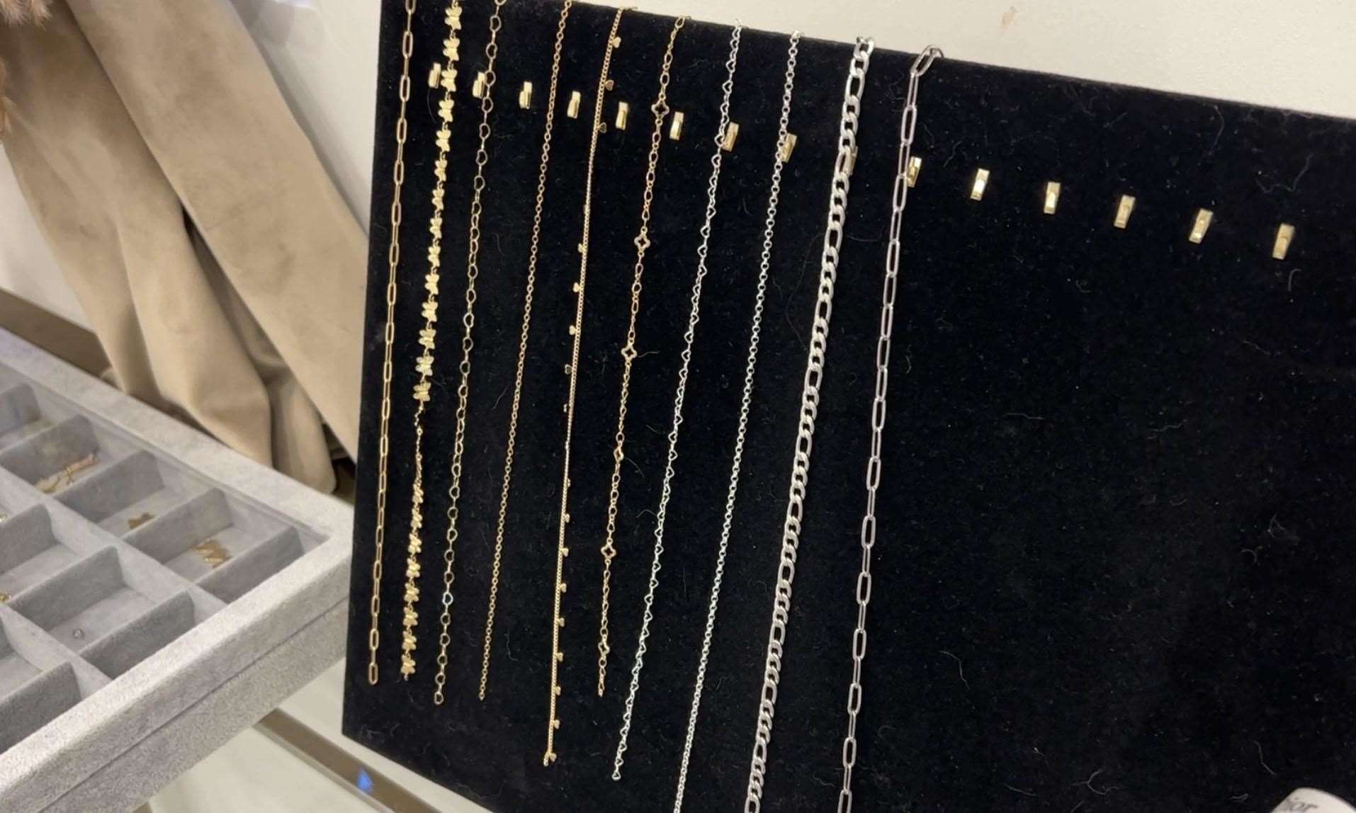 The chains offered at RMB Beauty, Northfleet. Picture: Megan Carr