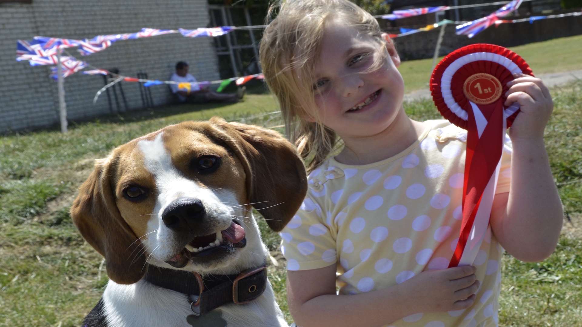 Kobel Baker, 7, saw her Beagle scooping a top prize