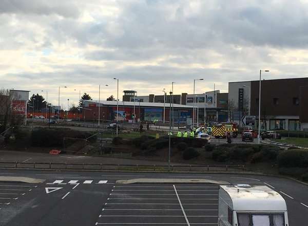Emergency vehicles near Westwood Cross. Picture: Ronnie Carman
