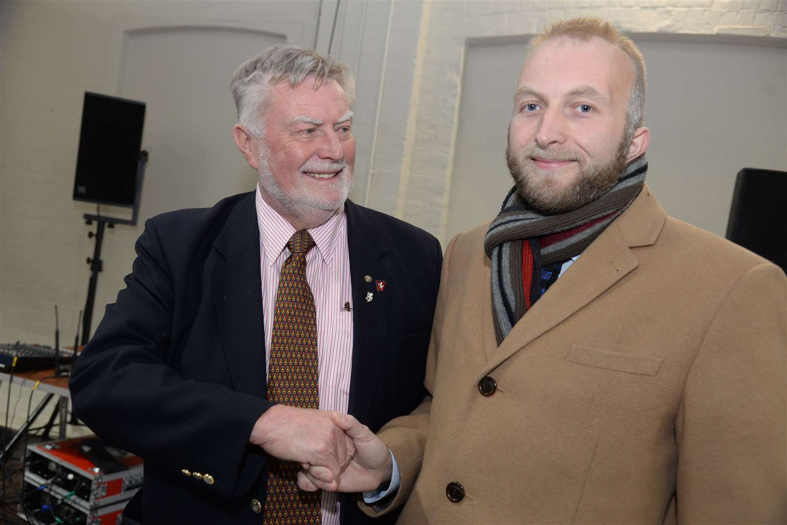 New council leader Robert Thomas, right, with his dad Cllr Ian Thomas