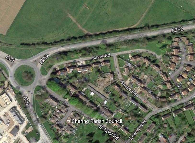Man airlifted after accident on Charing Hill Picture: Google