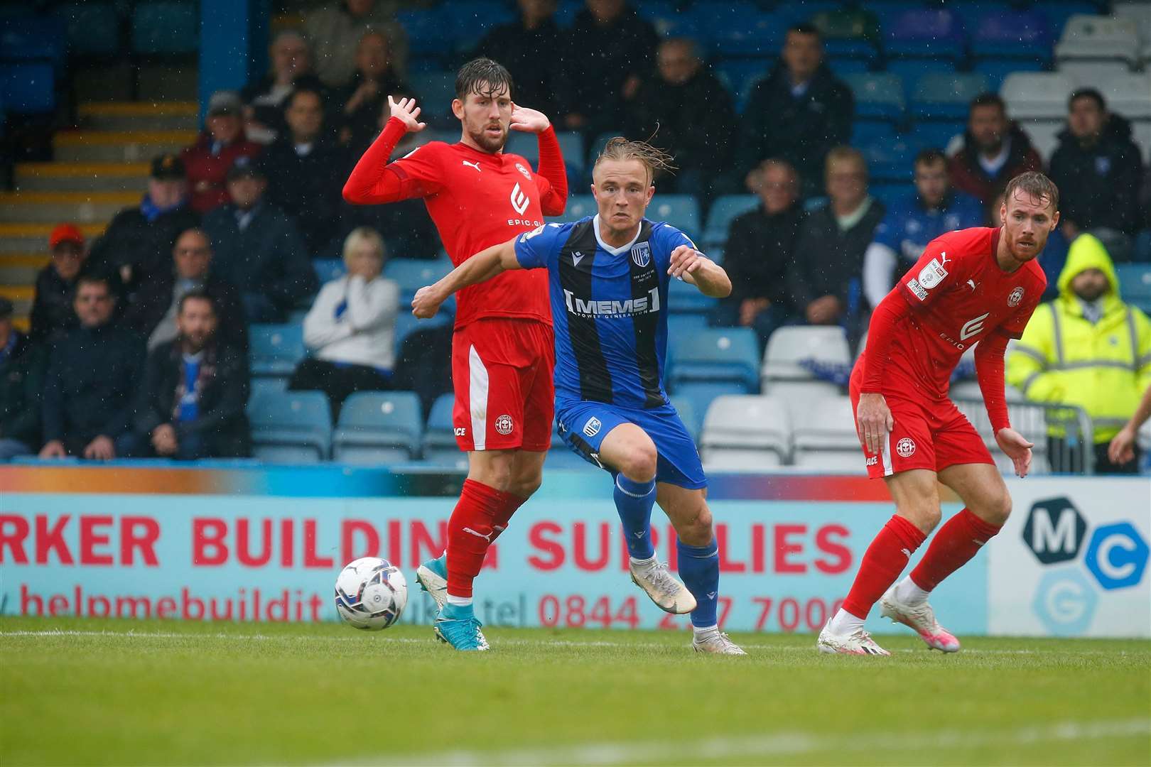 Kyle Dempsey in action for Gillingham against Wigan Picture: Andy Jones