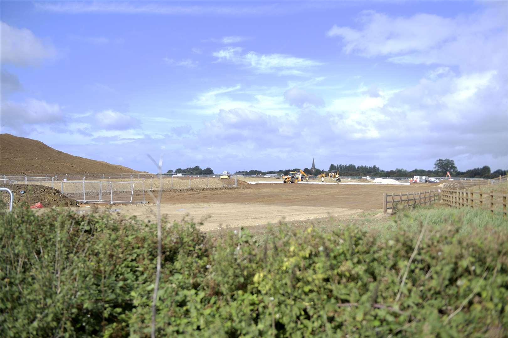 The lorry park is currently being built in Ashford. Picture: Barry Goodwin