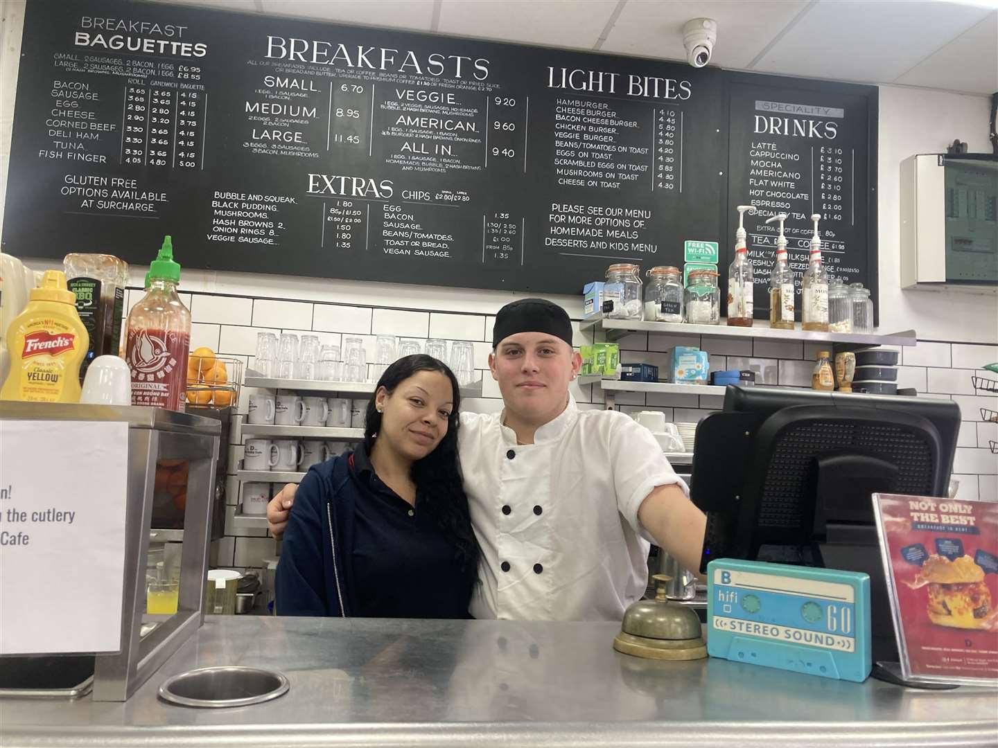 Chef Matt Williams and waitress Sasha at the Dalby Cafe in Cliftonville